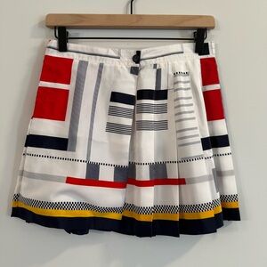 Women’s Tail Red and Blue Geometric Mini Skirt